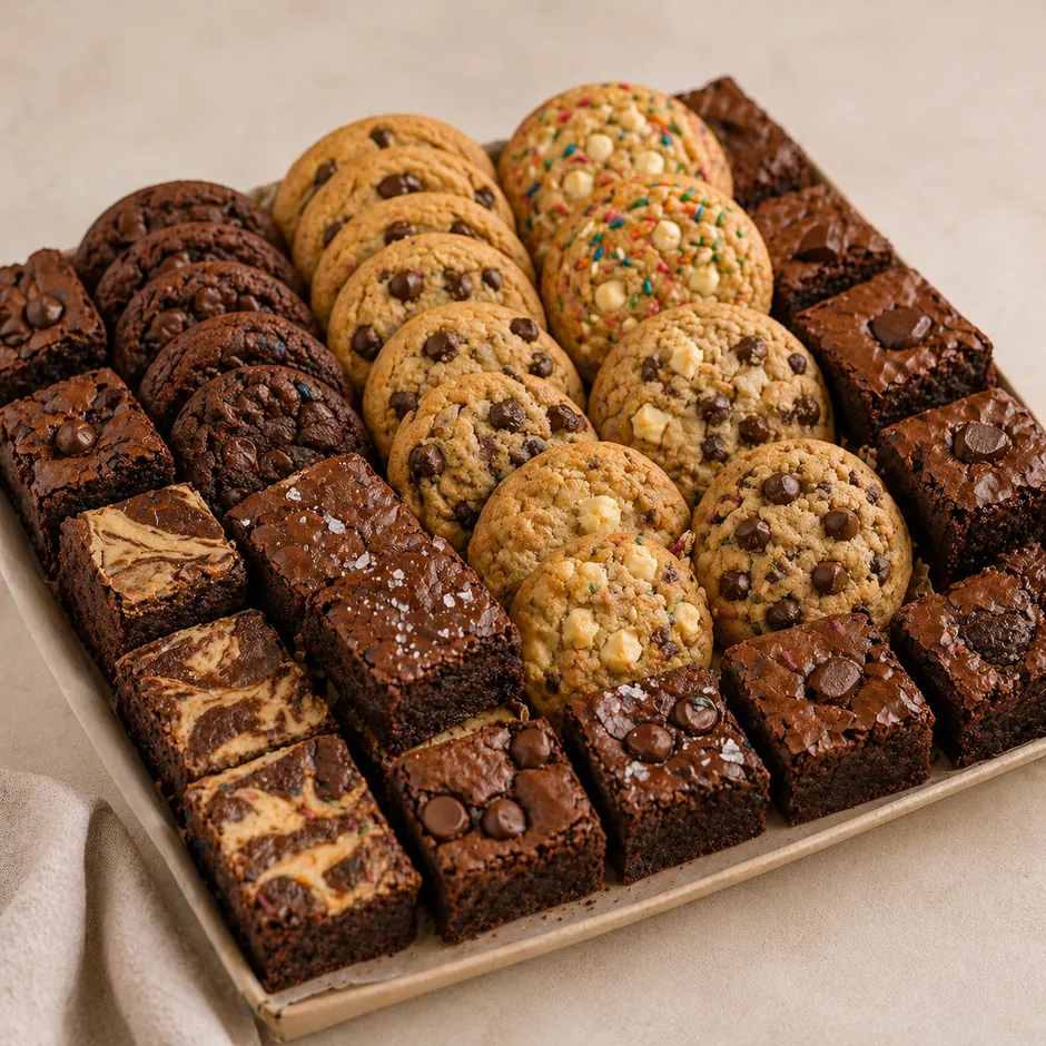 Large mixed dessert tray